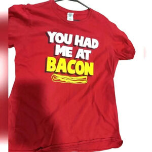 Mens Graphic Tee Tshirt "You Had Me At Bacon"